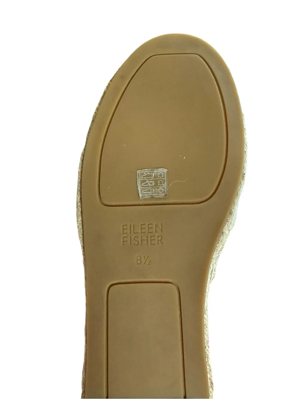 Eileen Fisher Lace-Up Espadrille Flats Taupe Leather 8.5